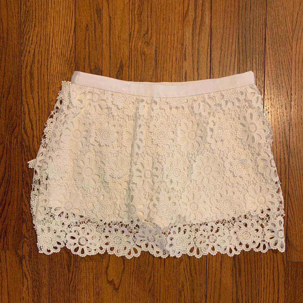 Trina Turk White Lace Shorts